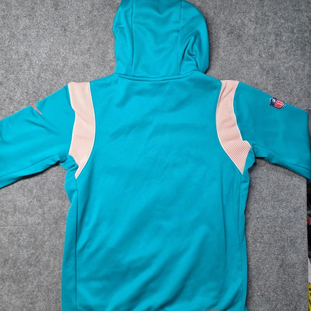 Nike Miami Dolphins NFL Therma-FIT On-Field Hoodie Aqua Blue Mens Small